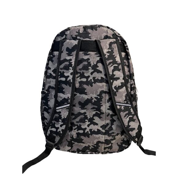 NEW 17” BACKPACK Zip Storage Mesh Side Pockets Gray Black Camo Sport Camp Travel - Picture 4 of 5
